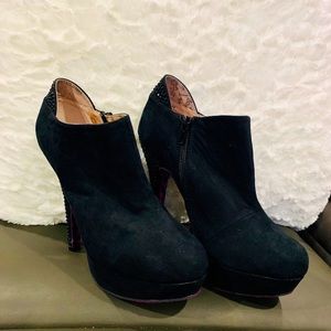 Betseyville suede heel booties